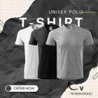 V nyakkivágású unisex póló 3-as csomag