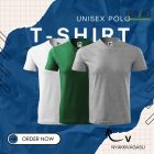 V nyakkivágású unisex póló 3-as csomag