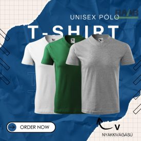 V nyakkivágású unisex póló 3-as csomag