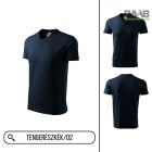 V nyakkivágású unisex póló
