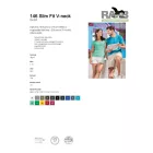 Slim fit V-nyakas férfi póló 3XL méretben