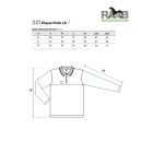 Pique Polo LS férfi galléros póló 3XL méretben