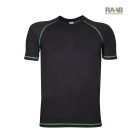 TRIP rövid ujjú funkcionális felső fekete-zöld