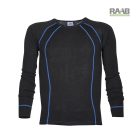 NAVI gyapjú/poliészter funkcionális felső fekete-kék