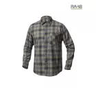 Urban flanel ing - fekete/mustár szín