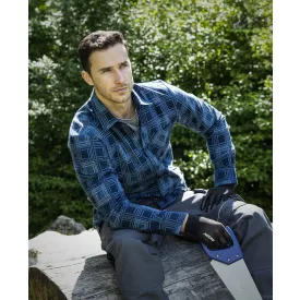 Urban flanel ing - sötétkék