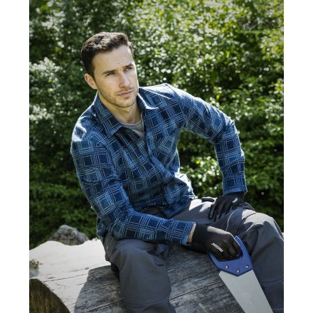 Urban flanel ing - sötétkék