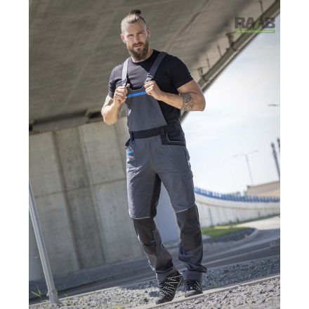4X stretch kantáros nadrág - sötétszürke