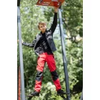 Sztreccs gyermek munkanadrág - piros