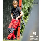 Sztreccs gyermek munkanadrág - piros