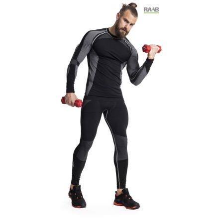 AKREC hosszú ujjú funkciónális felső fekete-szürke