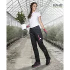 Floret női munkanadrág fekete/rózsaszín