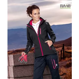 Floret softshell kabát fekete-rózsaszín
