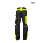 NEON munkanadrág 170-175 cm magas személyekre -fekete-sárga