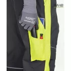 170-175 cm magas személyekre ARDON®NEON fekete-sárga kantáros nadrág