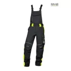 183-190 cm magas személyekre ARDON®NEON fekete-sárga kantáros nadrág