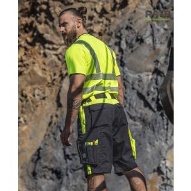 ARDON®NEON fekete-sárga rövidnadrág