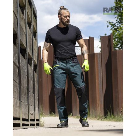 4X stretch derekas nadrág - sötétzöld