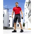 PLATMACO® sztreccs camo rövidnadrág piros-terep