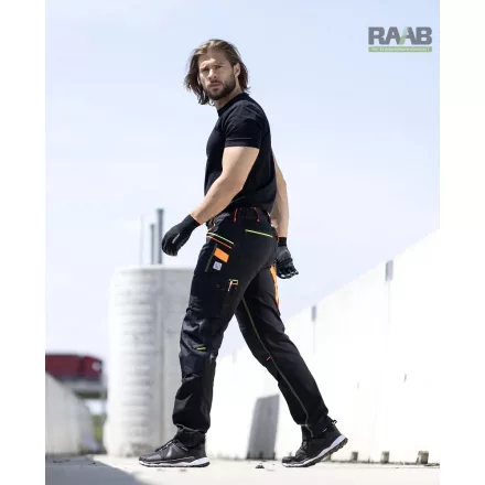 CREATRON® fekete-neon munkanadrág