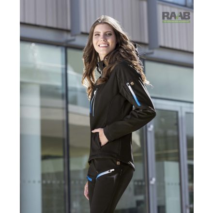 CREATRON XS-5XL-ig női softshell kabát - Fekete-kék