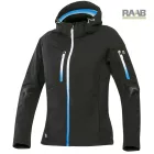 CREATRON XS-5XL-ig női softshell kabát - Fekete-kék