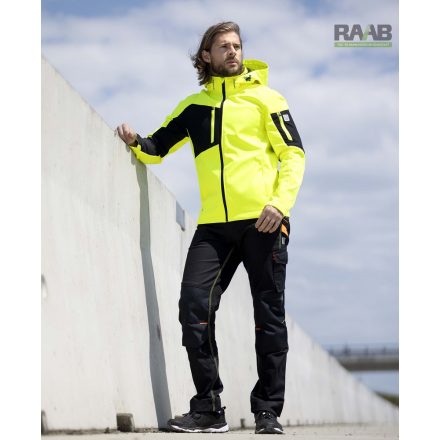 CITYCONIC Hi-vis sárga softshell kabát