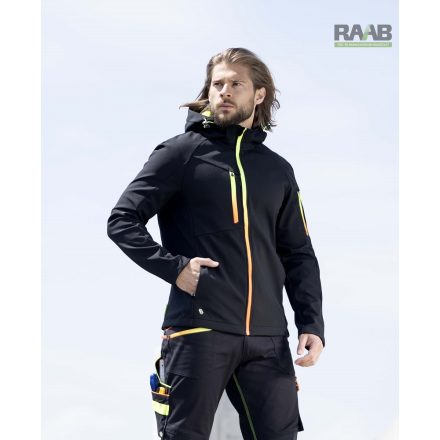 CREATRON® fekete-neon softshell kabát