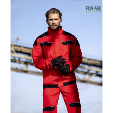 COOL Trend munkakabát S-5XL-ig piros-fekete