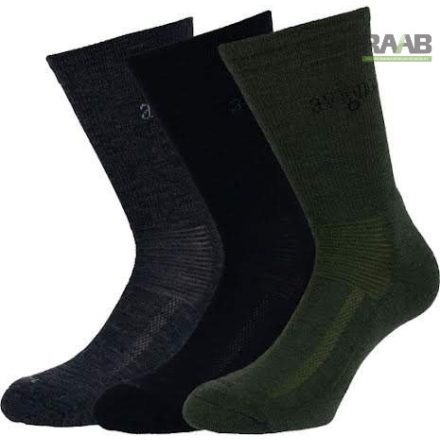MERINO ZOKNI, KÖZEPESEN VASTAG , 3DB-OS