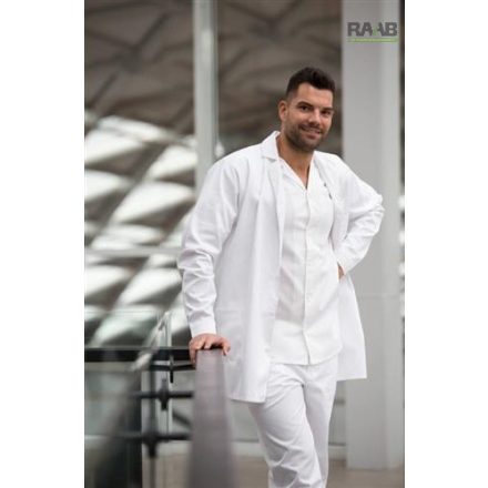 Daniel férfi fehér köpeny L-es méretben