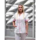 Lia fehér tunika rózsaszín szegéllyel 