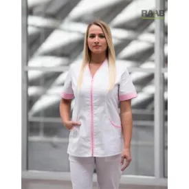 Lia fehér tunika rózsaszín szegéllyel 