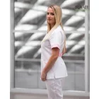 Lia fehér tunika rózsaszín szegéllyel 