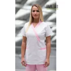 Kamilla fehér tunika rózsaszín szegéllyel XS