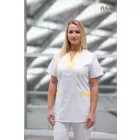 Bíborka fehér tunika sárga szegéllyel S-es méretben