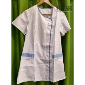 Szofia fehér tunika világoskék szegéllyel 