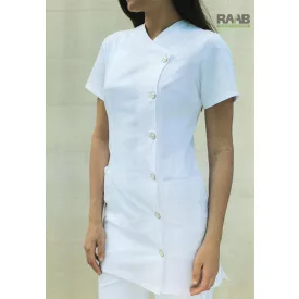 46-os méretű Ezüst gombos Szabrina fehér tunika