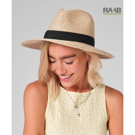 Szalmakalap levehető szalaggal B725