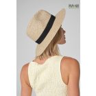 Szalmakalap levehető szalaggal B725