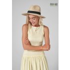 Szalmakalap levehető szalaggal B725