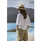 Szalmakalap levehető szalaggal B725