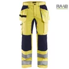 Jól láthatósági munkásnadrág sztreccs betétekkel 1552-1811