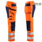 Jól láthatósági munkásnadrág sztreccs betétekkel 1552-1811