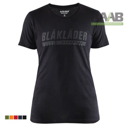 Környakas pamut póló Blakläder nyomtatással női