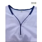 Gabi fehér tunika- S méretű petrol kék díszítéssel 