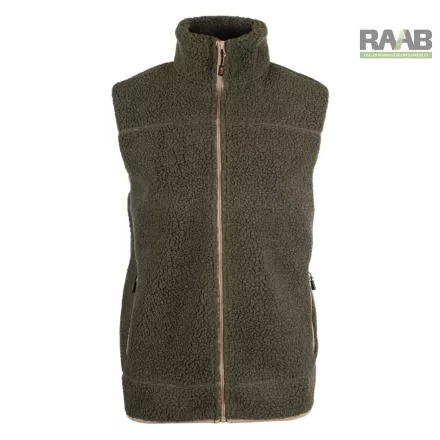 RAMMER khaki mellény báránybőr hatású