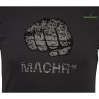 Predator környakas póló ököl mintázattal - szürke