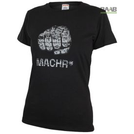 Női Predator póló szürke ököl mintázattal