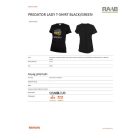 Női Predator póló sárga ököl mintázattal 